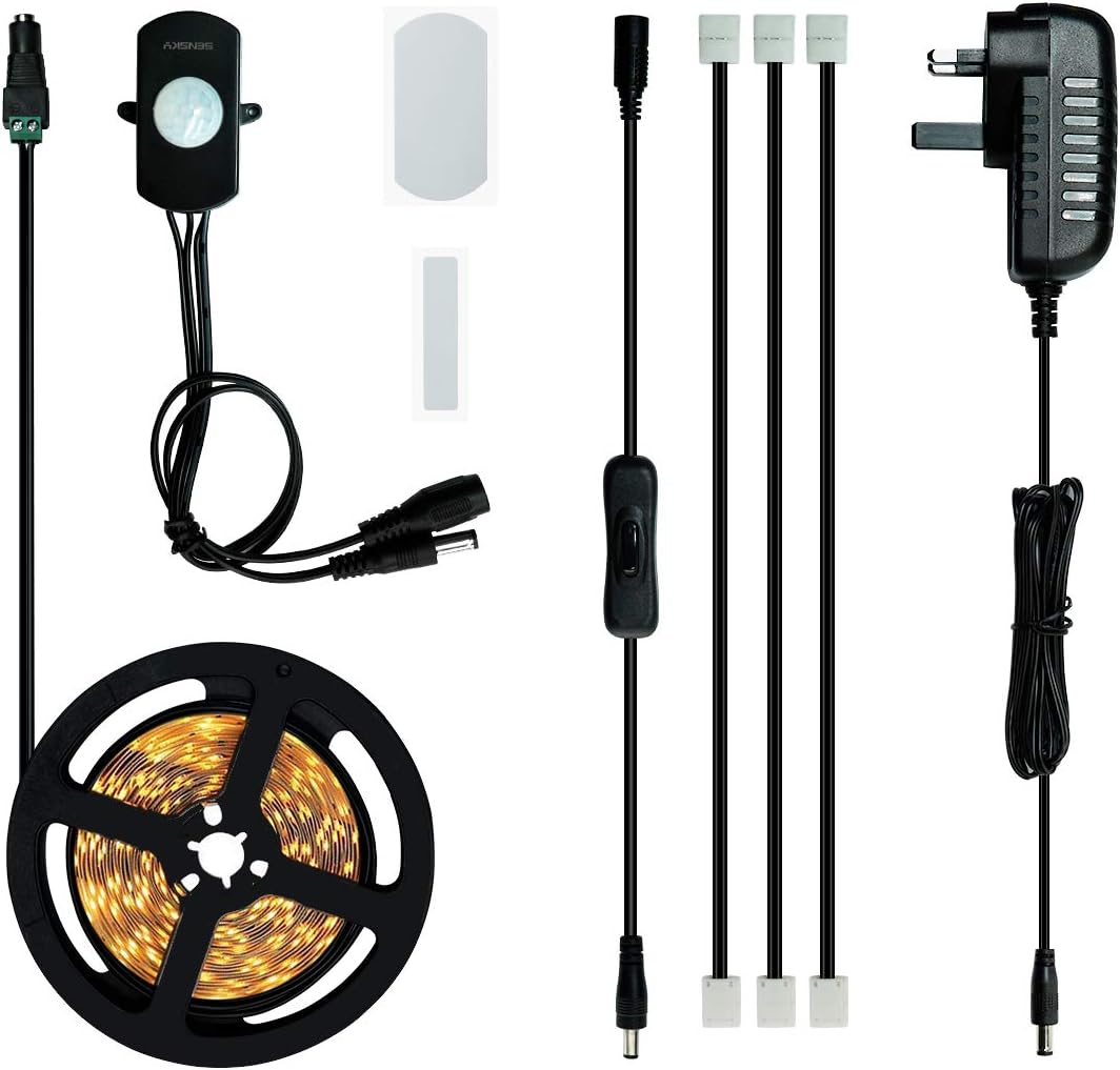 LED Lights Strips, 8.2ft DIY Flexible Motion Activated Under