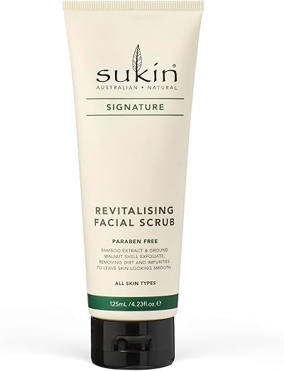 Sukin Signature Revitalising Facial Scrub 200ml Bamboo Walnut Aloe Vera Cruelty
