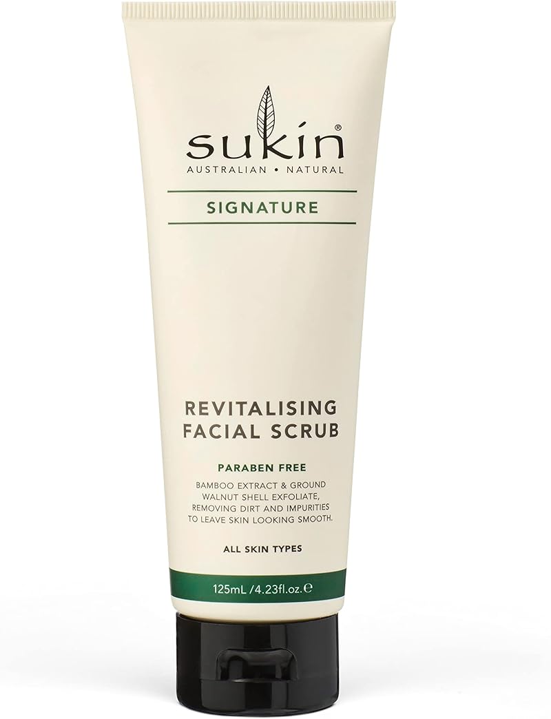Sukin Signature Revitalising Facial Scrub 200ml Bamboo Walnut Aloe Vera Cruelty