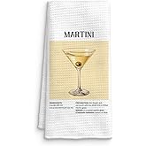 QICLM Dirty Martini Gifts Kitchen Towels, Gifts for Martini Lovers Dish Tea Towels for Kitchen Bar Cart Decor, Cocktail Gift for Women Men Decorative Hand Towel, 16x24 Inch