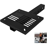 VANROUG Heavy-Duty Hitch Mount Vise Plate,Universal Hitch Winch Mount | Hitch Vise Holder with 2''Receiver,Trailer Hitch Winch Mount Plate Fit for ATV,UTV,SUV,Pickup and Truck Rear Mounting