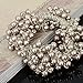 Polytree 3pcs Women's Girls Fashion Pearl Hair Band Ponytail Holder (Black Khaki White 3pcs)