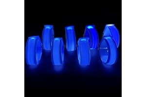 SZJMAO 8 Pack LED Bracelets Light Up Wristbands,Glow Flashing Wristbands Glow in The Dark Party Supplies for Party, Festivals, Sports, Camping,Night Events (Blue)