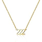 Dainty Angel Numbers Necklace – Numerology Pendant for Guidance, Inspiration, Manifestation & Law of Attraction – Waterproof Gold Necklace for Women – Non-Tarnish Jewelry – Meaningful Gift for Women