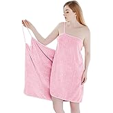 Sexy Sling Bath Towel With Straps for Women Girls Wearable Absorbent Fleece Bath Wrap Towel Long Shower Wrap Night Dress