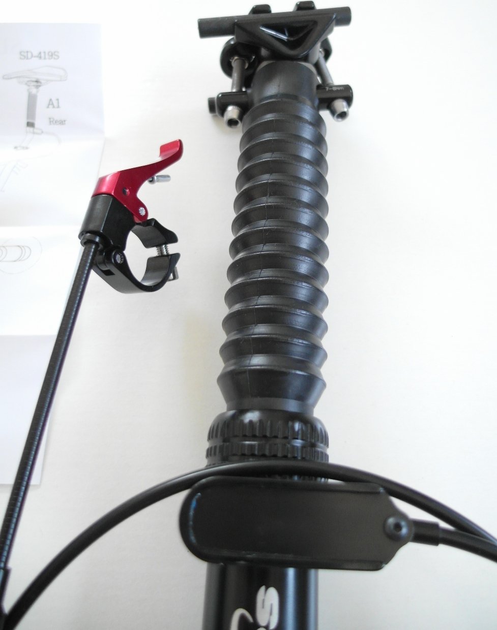 Galleon TMARS Mountain Bike Dropper Seatpost Remote Adjustable Seat Post 31.6x445mm