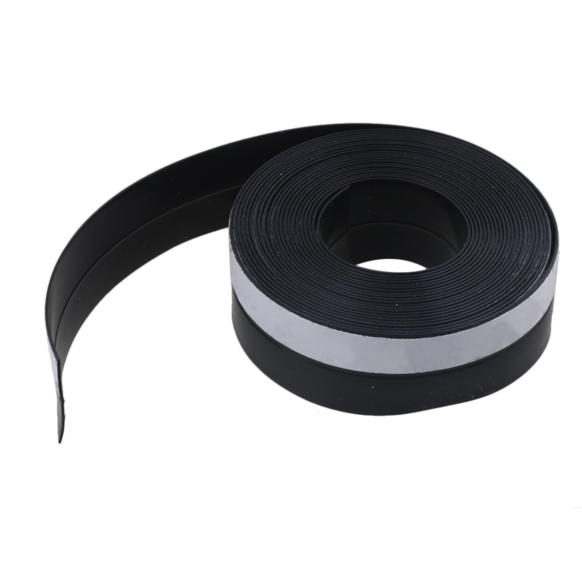 SHANOER Door Seal Strip 16 Feet Length, Black Weather Stripping for Doors and Windows Door Draft Stopper Frameless Adhesive Soundproof Under Door Seal