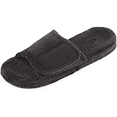 Acorn Men's Spa Slide Slippers with Adjustable Strap and Soft Terry Lining