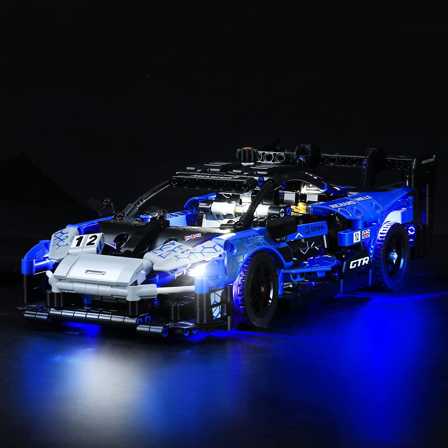 GEAMENT LED Light Kit Compatible with LEGO McLaren Senna GTR -for Technic 42123 Model (Building Set Not Included)
