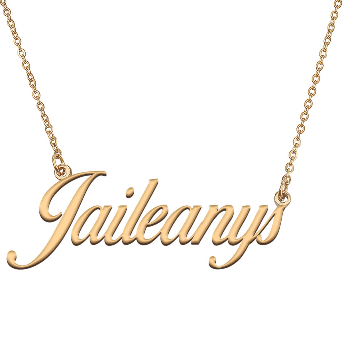 HUAN XUN Customized Custom Simple Any Name Necklace
