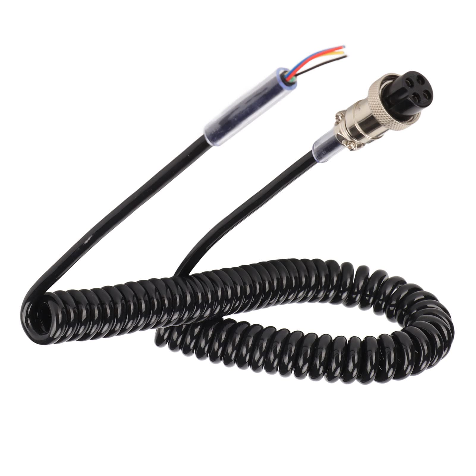 Microphone Extension Cable,Radio Microphone Cable Replacement Female Hand Mic Cord with Prewired 4 Pin Connector for CB HAM Radio