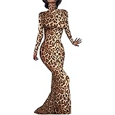 Long Sleeve Maxi Dress for Women - Casual Turtleneck Bodycon Formal Dresses Elegant Mermaid Hem 2026