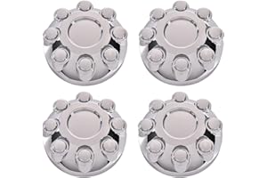 PIT66 8 Lug Covers 4 PCS Wheel Center Cap 17" Chrome Center Hub Caps Fit Dodge RAM 1500 2006-2008/ RAM 2500 2003-2013/ RAM 3500 Truck 2003-2012