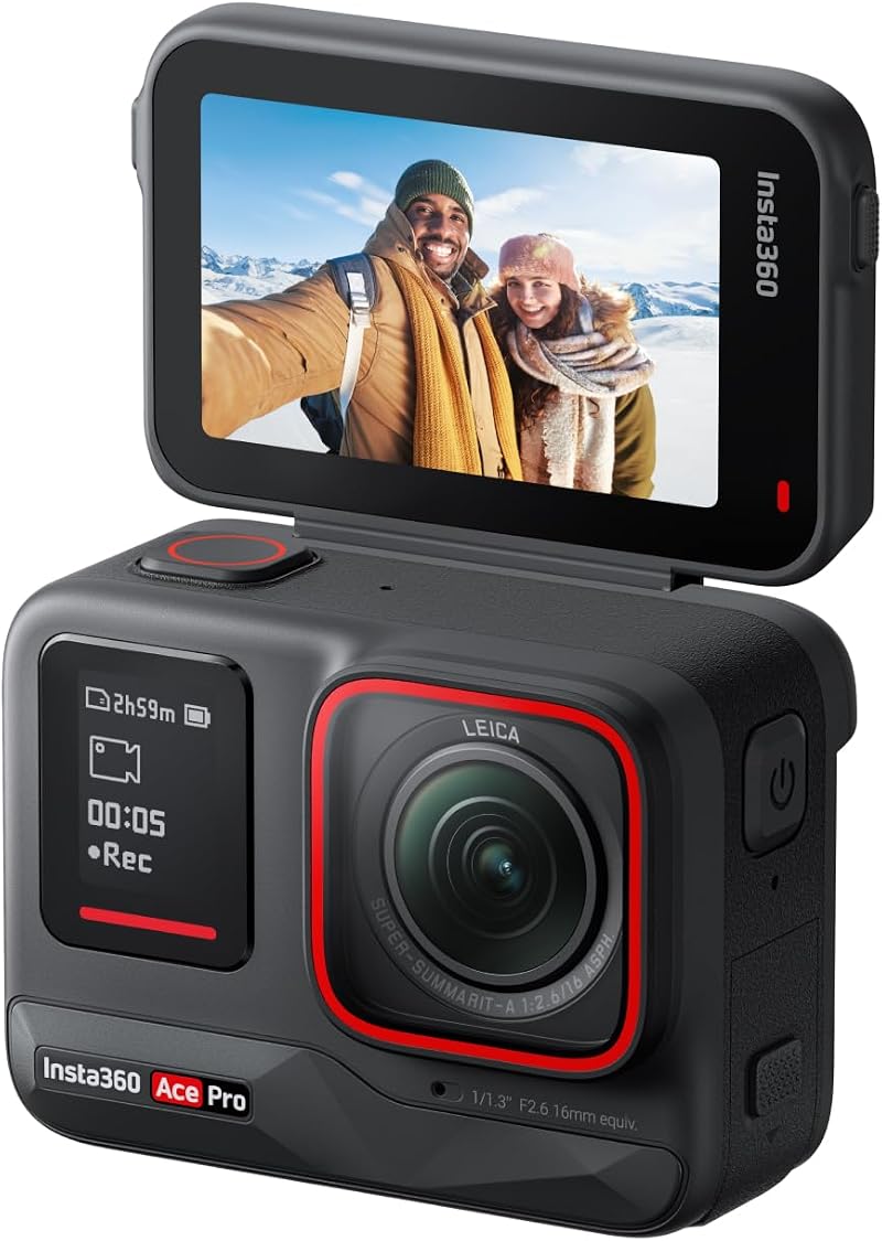Insta360 Ace Pro Action Camera Waterproof Leica 4K120fps 1/1.3" Sensor AI