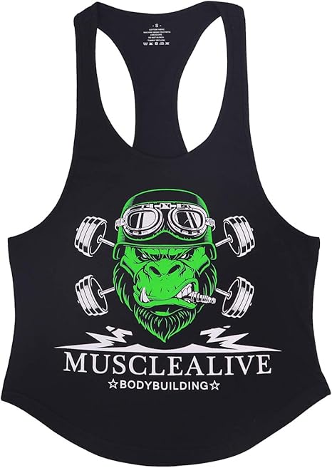 Canotta bodybuilding palestra muscle alive uomo fitness sotto maglie sportive allenarsi stringer vest B08RYBTZD3