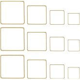 70pcs Earrings Beading Hoop Earring Finding Square Hollow Pendant for Jewelry Making DIY Crafts Art Creation Women Gift (Square)