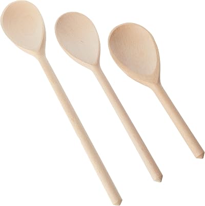Tala Wooden Spoon Set 3pc Cooking Baking Non-Stick Safe Beechwood Kitchen