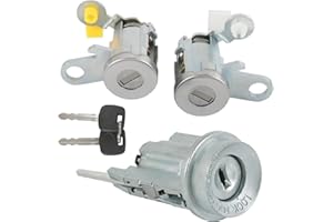 RUIANOMG Ignition Switch & Door Lock Cylinder with Keys Replacement for Toyota Tacoma 1999-2004, Replace 69005-35840, 6905135070