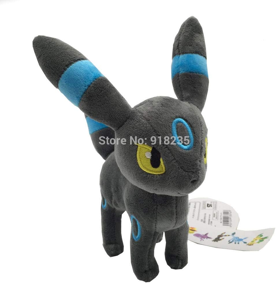 stogiit Shiny Umbreon Sylveon Umbreon Flareon Vaporeon Jolteon Eevee Espeon Leafeon Glaceon Plush Doll -Shiny Umbreon 23Cm