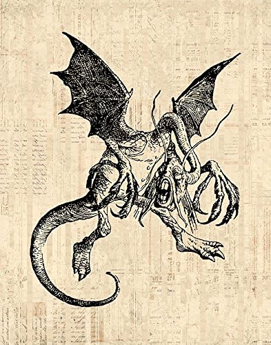 Amazon Com Alice In Wonderland Jabberwocky Print Wall Art Home