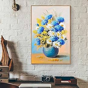 Floating Framed Canvas Wall Art for Living Room, Bedroom Vintage Vase Canvas Prints for Home Decoration Ready to Hang - 16x24 inches