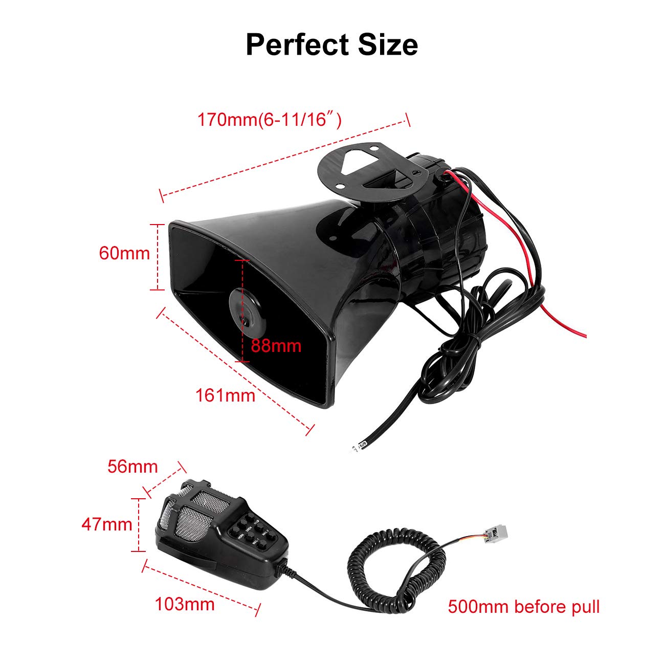 Mua PARTOL Car PA System Truck Siren Horn 7 Tone Sound with Mic PA