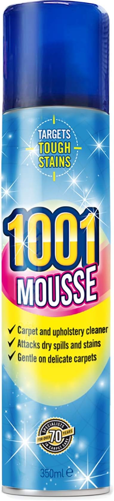 1001 Mousse Carpet and Upholstery Cleaner 350 ml Floral Scent