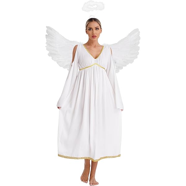 Amazon.com: winying Womens Angel Costume Flare Sleeve Chiffon