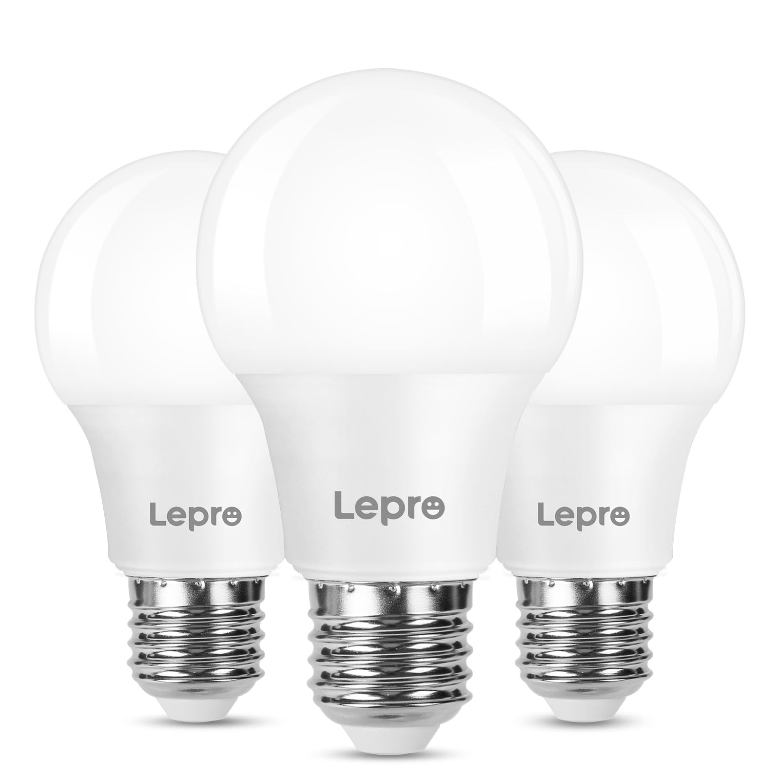 Lepro E27 Screw Bulbs 60W Equivalent, Warm White 2700K E27 LED Bulb, 8.5W 806lm Edison Screw ES LED Light Bulb, Energy Saving Light Bulbs for Lamp, Non-dimmable, Pack of 3