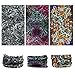 Oureamod Wide Headbands for Men and Women Athletic Moisture Wicking Headwear for Sports,Workout,Yoga Multi Function (Black series)