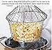 Frying Colander Oil 10 inch Chef Basket Strainer Stainless Steel Foldable Strainer Steam Rinse Strain French Deep Fry Food Colander Steamer w/ Handle French Wire Kitchen Cooking Tool & eBook