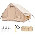 Inflatable Camping Tent - 4 Season Glamping for 4-6 Persons, Easy Setup, High Performance Structure, Waterproof, Windproof, Self-Supporting Blow up Air Tent, Portable Outdoor House