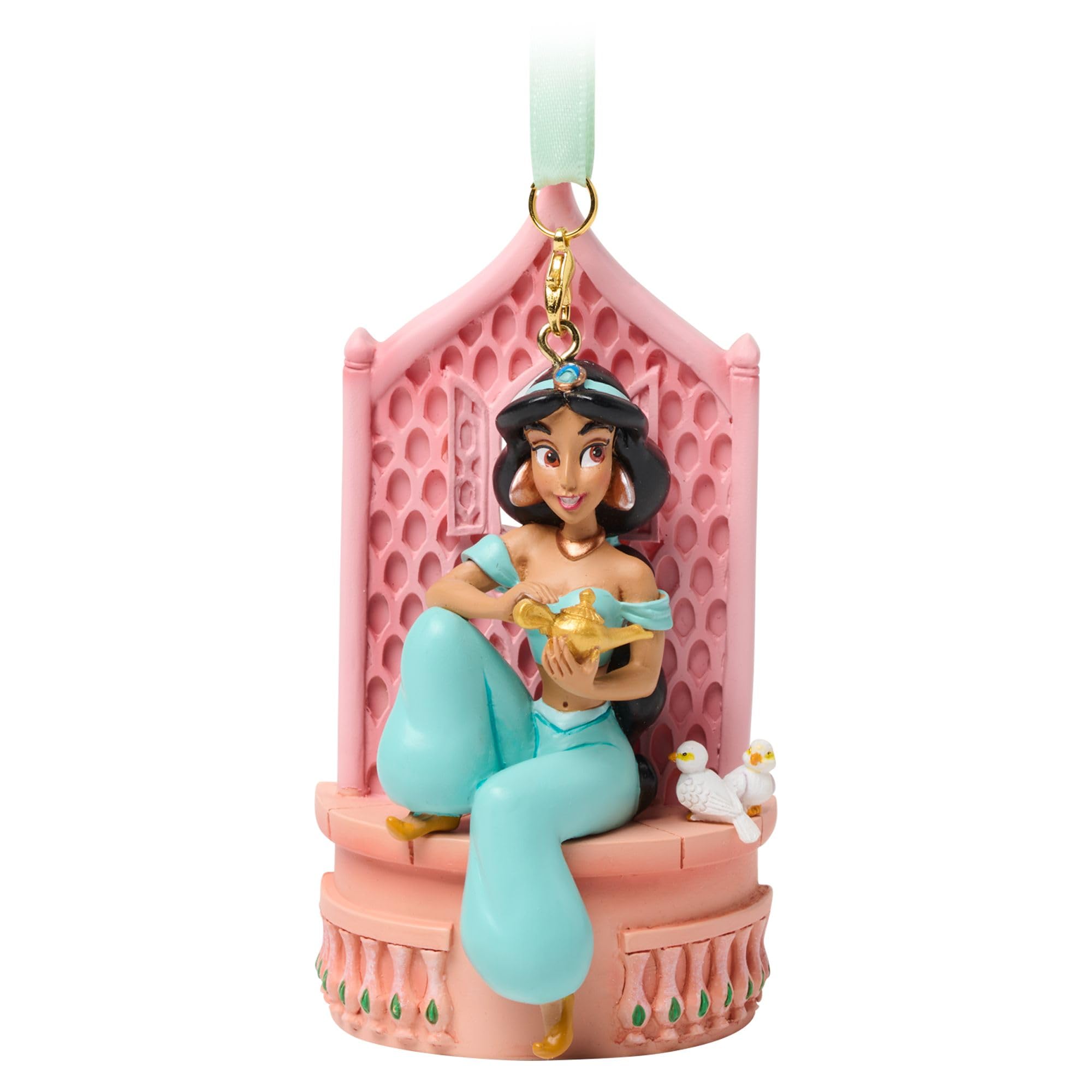 Disney Store Official Princess Jasmine Sketchbook Ornament, Aladdin, Christmas Tree Decoration Suitable for Hanging or Freestanding, 10cm / 4" — image 1