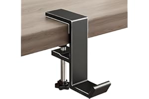 JAKO Headphone Stand - Aluminum Alloy Headphone Holder, Under Headset Stand for Desk Fit for PC Gaming Headset Hanger Hook Suitable for Office, Computer, Student Class Desk, Handmade Creator Table