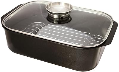 Baumalu 482660 Rostiera con Coperchio in Vetro 40 x 25 cm