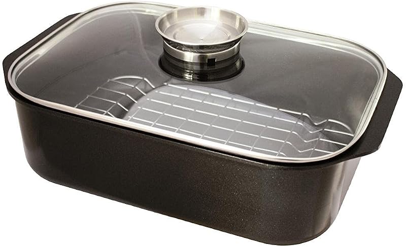 Baumalu 482660 Rostiera con Coperchio in Vetro 40 x 25 cm