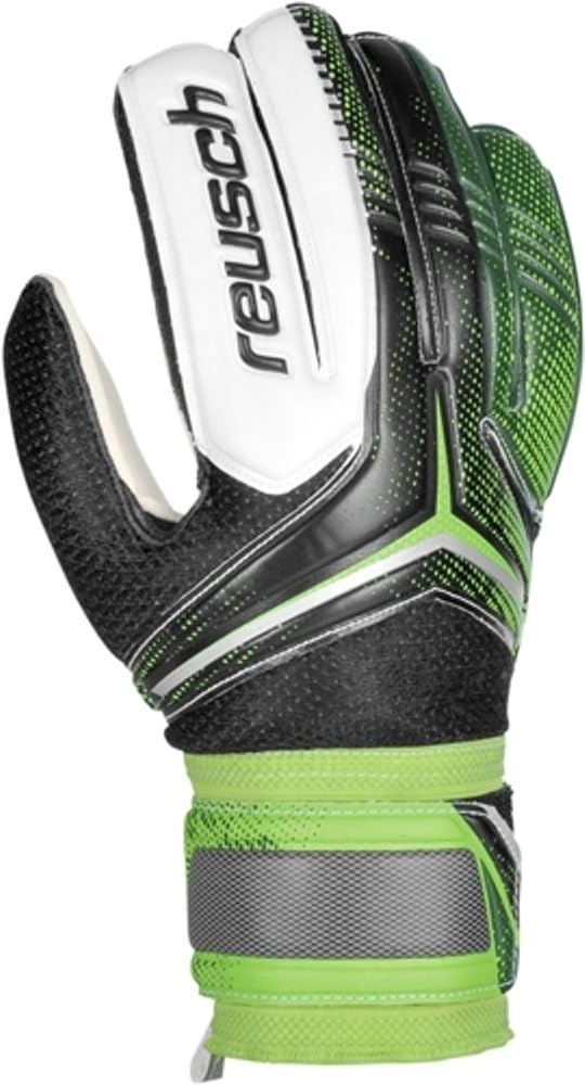 Reusch 72871 Junior Soccer Goalie Gloves Black/Green Size
