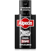 Alpecin Gray Attack Black Hair Dye Color Shampoo | Gradually darker, natural-looking color effect for less gray, leaves hair feeling stronger