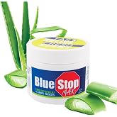 Blue Stop Max Muscle &amp; Joint Gel: Fast-Acting Sore Muscle | Back &amp; Neck Discomfort Cream, Emu Oil Formula for Ankle, Leg Cramps, Tennis Elbow - 2 Oz Jar