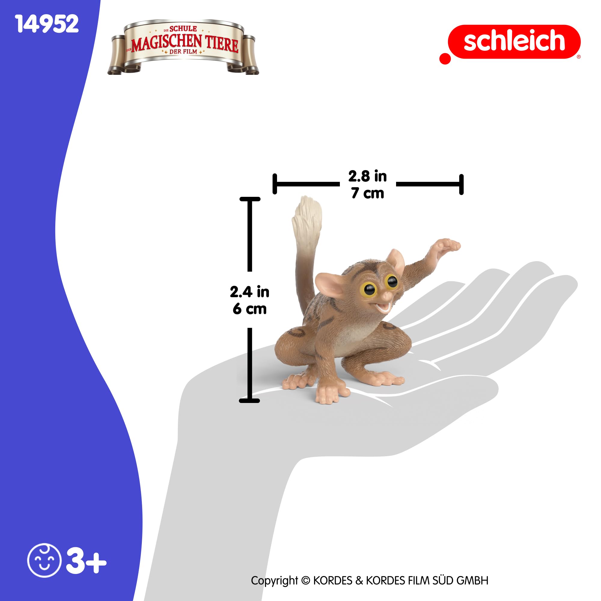 schleich DIE Schule DER MAGISCHEN Tiere | Fitzgeraldo 14952 | Tierfigur Koboldmaki | detailgetreue Sammelfiguren | tolles Geschenk für Kinder & Sammler | Spielfigur ab 3 Jahren | 7 x 5 x 6 cm 6
