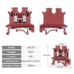 GUETNEU Red UK-2.5B Rail Type Terminal Block