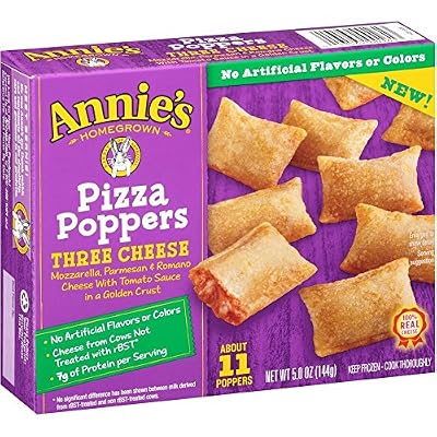 Annies Homegrown Three Cheese Pizza Poppers, 5 Ounce -- 9 per case.