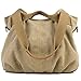 z-joyee Women's Ladies Casual Vintage Hobo Canvas Daily Purse Top Handle Shoulder Tote Shopper Handbag