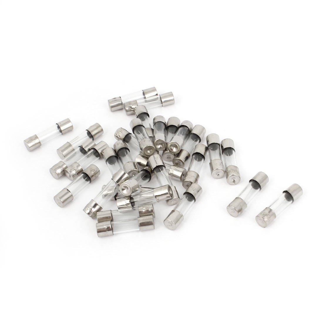 sourcingmap 30 Pcs 250V 4A F4AL Quick Fast Blow Glass Tube Fuses 5mm x 20mm