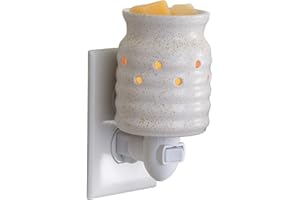 CANDLE WARMERS ETC Pluggable Fragrance Warmer- Decorative Plug-in for Warming Scented Candle Wax Melts and Tarts or Fragrance Oils, White Farmhouse