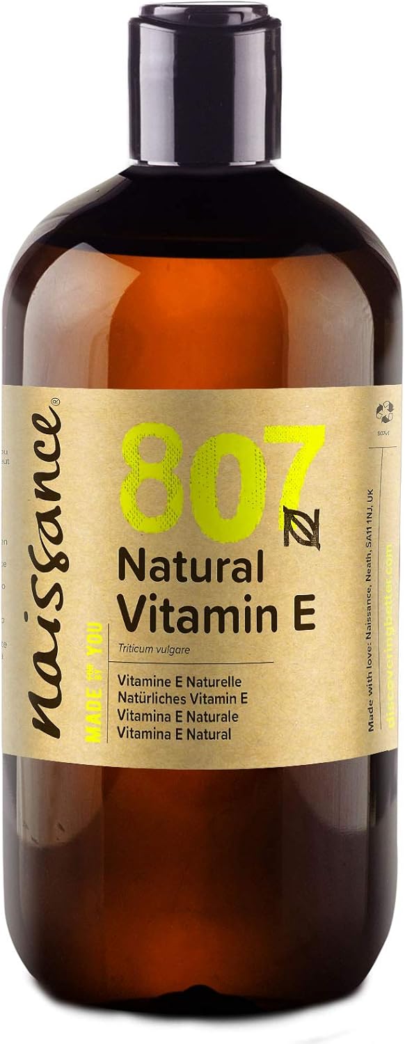 Naissance Vitamin E Oil (no. 807) 500ml Natural, Vegan, Cruelty Free