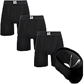 Warriors & Scholars Chafe Safe Pouch Modal Boxer Briefs For Men Pack, Ultra Soft, Breathable, Buldge Enhancing Mens Underwear