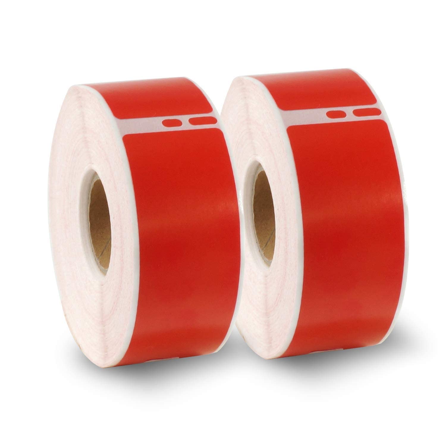 BETCKEY - 2 Rolls Red Standard Address Labels Compatible with DYMO 99010(S0722370), 28mm x 89mm, 700 Colored Labels Compatible with DYMO LabelWriter 450, 4XL, NOT Fit 550 or 5XL