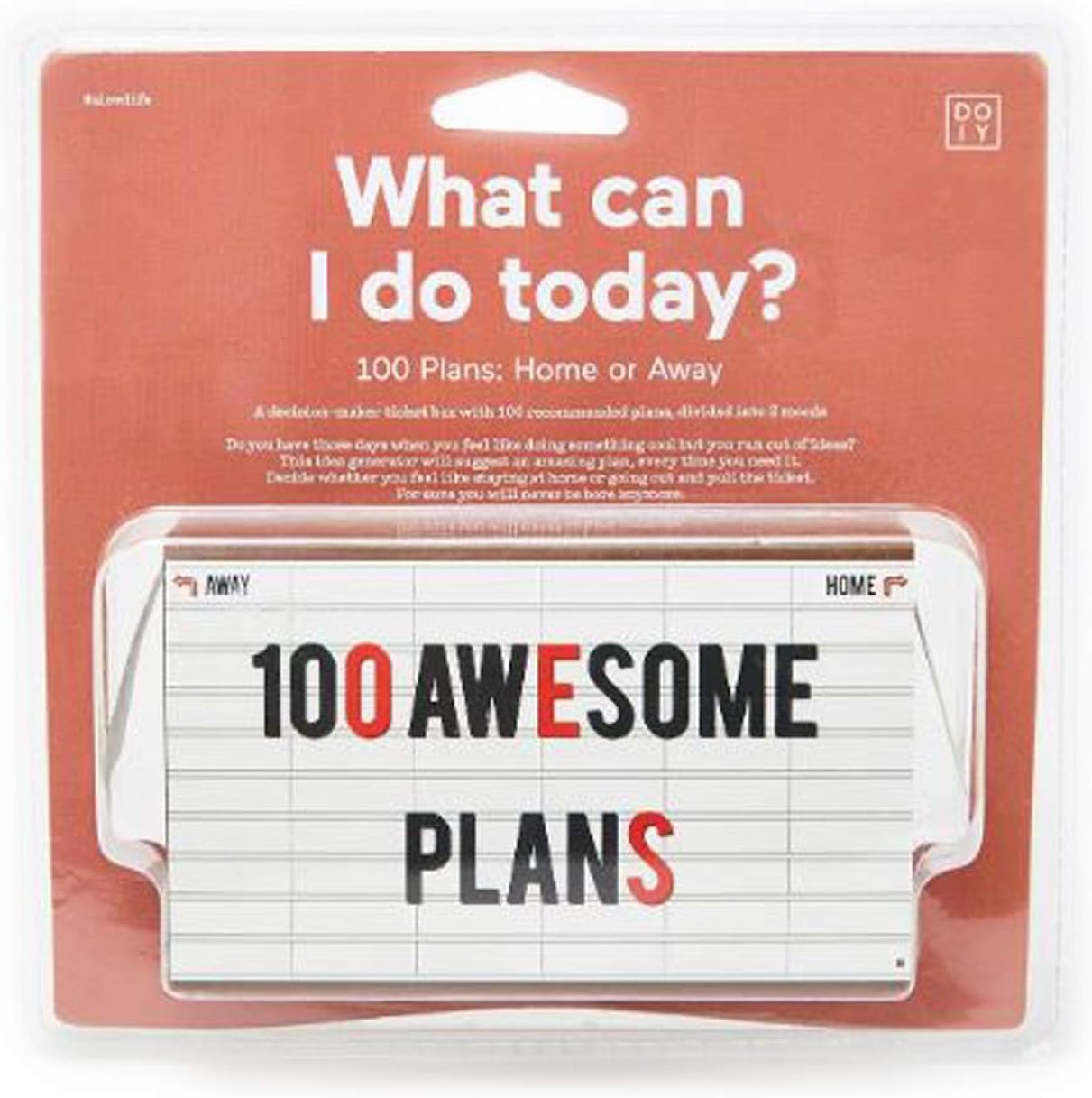 DOIY Always Bored Never Boring Activity Ticket Box! Ticket Box with 100 Recommended Activity Plan! Help You Plan When You are Bored! Super Fun Activity Ideas to Fill Your Days!