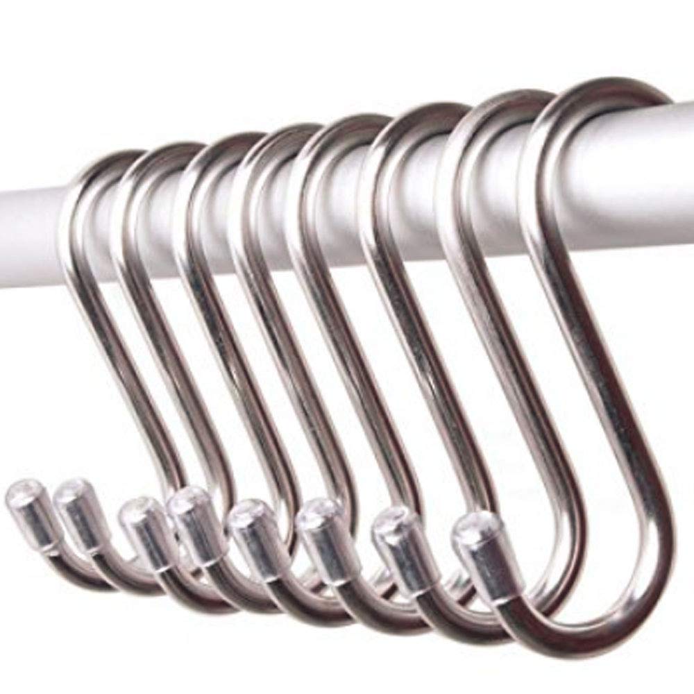 Photo 1 of 10 Pack 5.3 Inch Large S Shaped Hanging Hooks, Heavy-Duty Genuine Solid Polished Stainless Steel ,for Jewelry, Key Ring,Kitchen Spoon Pot,Work Shop, Bathroom, Garden Multiple uses
